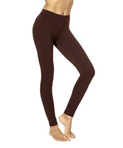 No Nonsense Damen Baumwolle Leggings, Espresso, S von No Nonsense