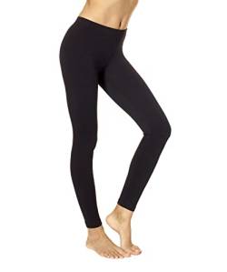 No Nonsense Damen De Algodãoleggings aus Baumwolle Leggings Hosen, Schwarz, Groß von No Nonsense