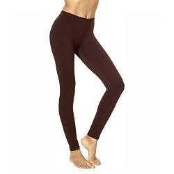 No Nonsense Damen weiches Baumwollgefühl, bequem und perfekt zum Schichten, sanfter elastischer Bund Leggings, Espresso, Groß von No Nonsense