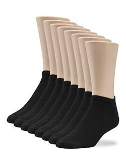 No Nonsense Herren Kissen No Show Liner-Socken, schwarz, Einheitsgröße (8er Pack) von No Nonsense