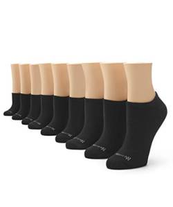 No Nonsense Women's Ahh Said The Foot No Show Liner Sock, Black - 9 Pair Pack, 4-10 von No Nonsense
