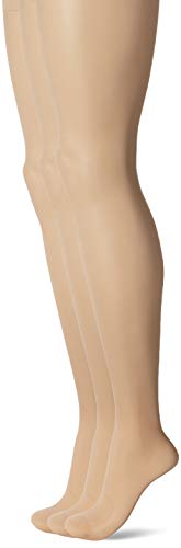 No Nonsense Women's Shapes Active Sheer Tight with Graduated Compression, Beige Mist - 3 Pair Pack, D von No Nonsense