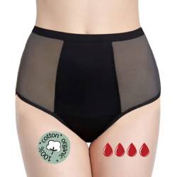 NoBlood Perioden Unterwäsche = 2-3 Tampons - Waschbar - Baumwolle - Ökologisch - Menstruation - Unterwäsche für die Periode - Periodenslips - Absorbierend - Mädchen Damen - XXS / 4XL (Eleen, 3XL) von NoBlood