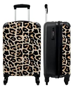 NoBoringSuitcases.com® Teenager Mädchen Geschenke Trolley Handgepäck Koffer Suitcase Rollkoffer Kinder - Panther Druck - Tiere - 55x35x20cm von NoBoringSuitcases.com