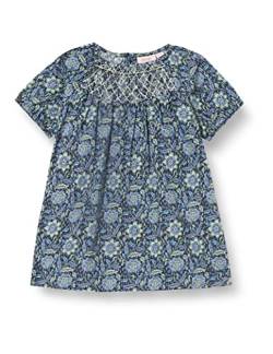 NOA NOA MINIATURE Baby-Girls Airy Cotton Dress Short Sleeve,Knee Length Kleid, Print Blue, 0M von Noa Noa