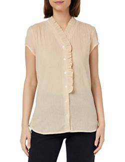 Noa Noa Damen Otn Organic Cotton Voile Shirt,short Sleeve Hemd, Art Beige, 42 EU von Noa Noa