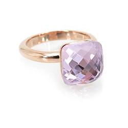 Nobel Damen-Ring Rosegold Gr. 52 Pink Kristall Cocktailring SCHMUCK von Nobel