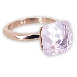 Nobel Damen-Ring Rosegold Rosa Gr. 60 Kristall Cocktailring Zusteckring für Frauen SCHMUCK von Nobel