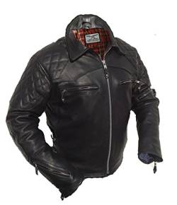 Noble House Sidewinder Motorradjacke Herren Lederjacke Biker Jacke schwarzes Pferdeleder echt Leder (3XL) von Noble House