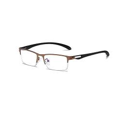 Kurzsichtig Fernbrille,Anti Blaulicht Brille Metall Kurzsichtig Brille Damen Herren Korrekturbrille bei Kurzsichtigkeit, Nearsighted Glasses Stärken Von -100 bis -6.00 Dioptrien (-100, Kupfer) von Nobrands