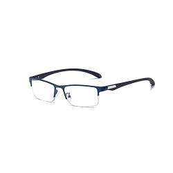 Nobrands Kurzsichtig Fernbrille,Anti Blaulicht Brille Metall Kurzsichtig Brille Damen Herren Korrekturbrille bei Kurzsichtigkeit, Nearsighted Glasses Stärken Von -100 bis -6.00 Dioptrien (-100, Blau) von Nobrands