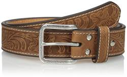 Nocona Belt Co. Herren Blumenprägung Gürtel, mittelbraun, 34 von Nocona Belt Co.