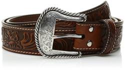 Nocona Belt Co. Herren Floral Embose Western Bucle Gürtel, hautfarben, 36 von Nocona Belt Co.