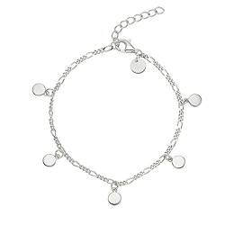 Noelani Armband 925 Sterling Silber Damen Armschmuck, 16+3 cm, Gold, Coin, Kommt in Schmuck Geschenk Box, 2030119 von Noelani