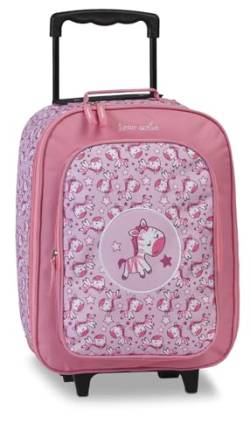 Noey & Lou Kinderkoffer Trolley Rucksack Brustbeutel Koffer Kinder Jungen Mädchen Fabrizio Weichgepäck (M1 Pink2, M1) von Noey & Lou