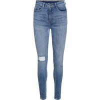 Noisy May Damen Jeans NMCALLIE HW SKNNY DES AZ190MB Skinny Fit Blau - Medium Blue Denim von Noisy May