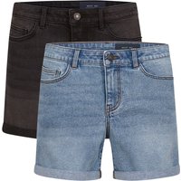 Noisy May Jeans Shorts Damen High Waist BeLucky 2er Pack von Noisy May