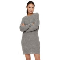 Noisy May Kurzes Kleid - NMSiesta O-Neck Knit Dress - XS bis L - für Damen - Größe M - grau meliert von Noisy May