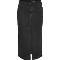 Noisy May Rock knielang - NMKath NW Slit Midi Skirt VI478BL NOOS - XS bis S - für Damen - Größe S - schwarz von Noisy May