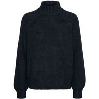 Noisy May Strickpullover - NMTimmy High Neck Knit - S bis L - für Damen - Größe L - schwarz von Noisy May