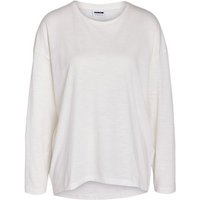 Noisy may Longpullover Lockeres Langarm Basic Shirt NMMATHILDE 5439 in Weiß von Noisy May