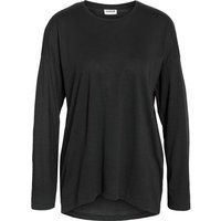 Noisy may T-Shirt Lockeres Basic Langarm Oberteil Übergröße NMMATHILDE 5818 in Schwarz von Noisy May