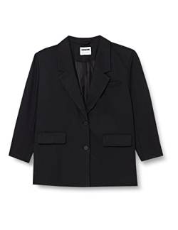 NOISY MAY Blazer Oversized mit Taschen Eleganter Basic Cardigan Plus Size Business Jacke Curvy NMMILLA, Farben:Schwarz,Größe Damen:48 von Noisy may