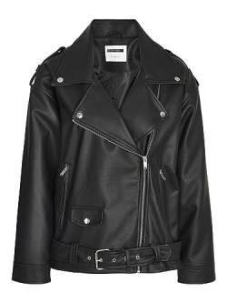 NOISY MAY Damen NMPAULINA Oversize Biker Jacket NOOS Kunstlederjacke, Black, XL von Noisy may