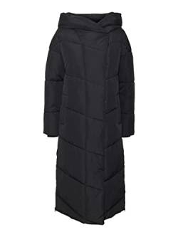 NOISY MAY Damen NMTALLY L/S X-Long Zip Jacket NOOS Daunenmantel, Black/Detail:DTM Lining, M von Noisy may