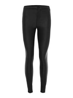 NOISY MAY NOS DE Damen NMELLA SUPER HW Coated Pants NOOS Hose, Schwarz (Black Black), XL/30 von Noisy may