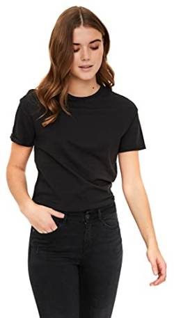 Noisy May Damen 27010978 T-Shirt, Schwarz Black, 40 (Herstellergröße: L) von Noisy may