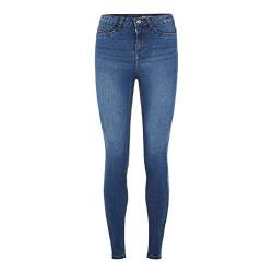 Noisy May Damen Skinny Fit Jeans High Waist Denim Pants Stretch Basic Hose NMCALLIE, Farben:Blau, Größe:30W / 34L, Z-Länge:L34 von Noisy may