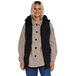 Noisy may Aurora Hood Vest Frauen Weste schwarz L 100% Polyester Basics, Casual Wear, Streetwear von Noisy may