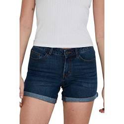 Noisy may Damen Legere Jeans Shorts Kurze Denim Stretch Hose Leichte Casual Short Pants NMBE Lucy, Farben:Blau, Größe:M von Noisy may