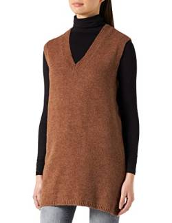 Noisy may Damen NMSON V-Neck Vest Knit Dress S Kleid, Beaver Fur, M von Noisy may