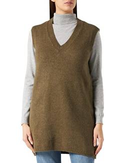 Noisy may Damen NMSON V-Neck Vest Knit Dress S Kleid, Burnt Olive, XS von Noisy may