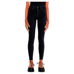 Noisy may Damen Nmagnes Hw Ank Vi125bw Bg Noos Jeans, Black Denim, 27W 30L EU von Noisy may