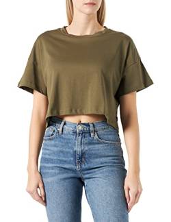 Noisy may Damen Nmalena S/S O-neck Semicrop Top Fwd Noos T Shirt, Kalamata, L EU von Noisy may