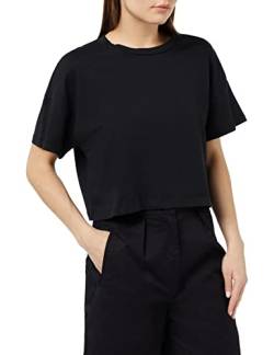 Noisy may Damen Nmalena S/S O-neck Semicrop Top Fwd Noos T Shirt, Schwarz, M EU von Noisy may