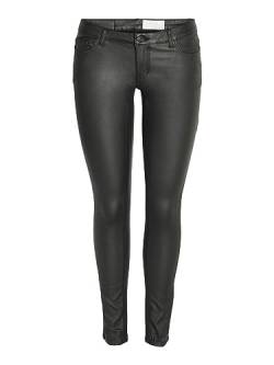 Noisy may Damen Nmallie Lw Skinny Coated Black Pant Noos, Schwarz, M / 32L von Noisy may