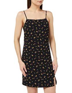 Noisy may Damen Nmclara Strap Short Dress S* Kleid, Black/Aop:flower, S EU von Noisy may