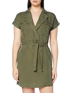 Noisy may Damen Nmvera S/S Endi Tencel Shirt Dress Noos Kleid, Olive Night, M EU von Noisy may