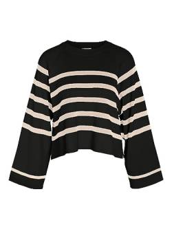 Noisy may Damen Pullover NMFIFI L/S O-Neck Knit FWD (as3, Alpha, m, Regular, Regular, Black) von Noisy may