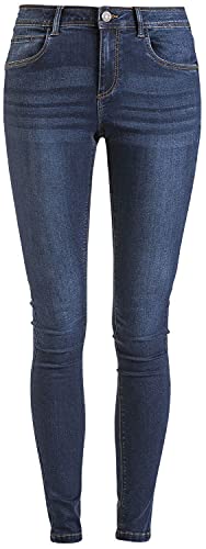 Noisy may Damen Skinny Fit Jeans High Waist Denim Pants Stretch Basic Hose NMCALLIE, Farben:Blau, Größe:33W / 30L, Z-Länge:L30 von Noisy may