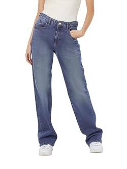 Noisy may Straight Fit Jeans Regular Waist Denim Weite Hose mit Reißverschluss NMYOLANDA, Farben:Blau,Größe Damen:W25 L32,Z - Länge L30/32/34/36/38:L32 von Noisy may