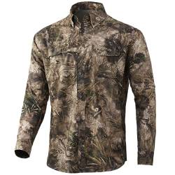 Nomad Herren Stretch-Lite Langarm | Schnelltrocknendes Jagdhemd Shirt, Mossy Oak Migrate Camo, 3X-Large von Nomad