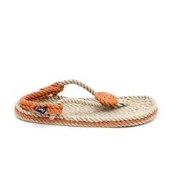 Nomadics Flower Flop Damen Sandale aus Seil Orange, 37 von Nomadics