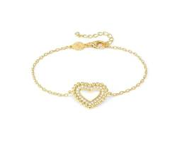 Nomination women's bracelet in 925 gold-plated silver with heart 240502/008 von Nomination