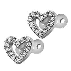 Non-brand 2 Dermal Anchor Tops Und Base Heart Schmuck, Herz 1 von Non-brand