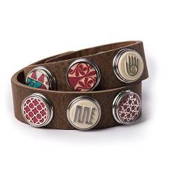 Noosa Armband Wrap Bracelet Double Skinny midbrown, Größe:M von Noosa